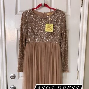 ASOS blush maternity dress
